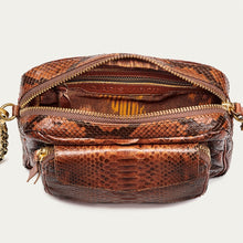 Charger l&#39;image dans la galerie, Claris Virot Sac Charly Python Moka
