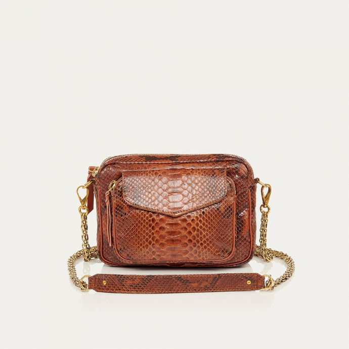 Claris Virot Sac Charly Python Moka